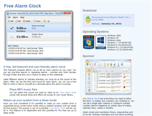 Tablet Screenshot of freealarmclocksoftware.com